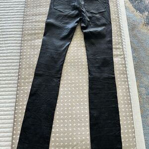 PAIGE Constance Leather Skinny Pant Black